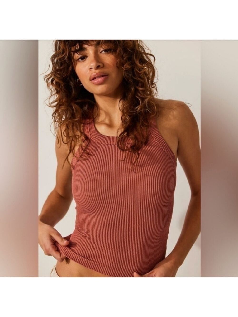 NWOT Free People Ribbed Seamless tank top - Picture 2 of 4